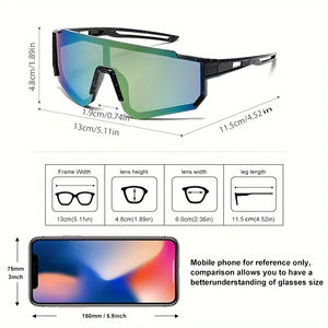 Gafas de Sol Deportivas Polarizadas Estilo Punk para Mujer y Hombre, Ciclismo 2024, Marca de Lujo, Diseño de Una Pieza, Gafas de Sol Tipo Escudo para Damas - Product Image 3
