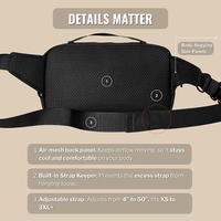 Sac de promenade pour chien réglable et mains libres avec pochette à friandises sécurisée pour les aliments et porte-sac à déjections