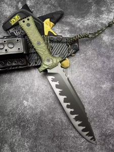 Couteau tactique de survie et de chasse personnalisable ML M8 DIY OEM, manche G10, acier inoxydable, lame droite à dos droit - Product Image 6