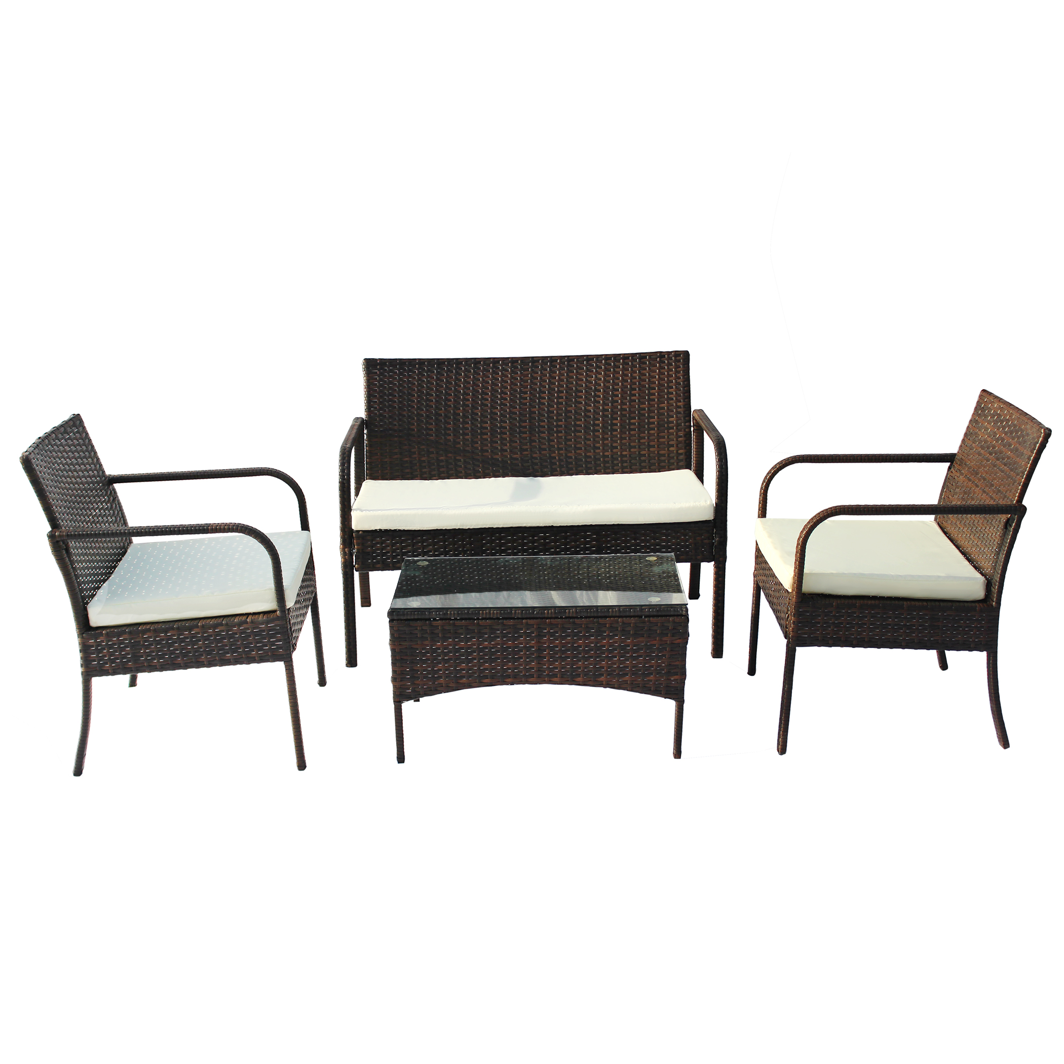 Villa Terrace Garden Furniture, Garden Outdoor rattan furniture set of 4 pieces