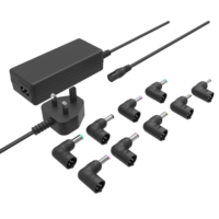 Adaptateur secteur universel pour ordinateur portable de haute qualité 65W avec 8 embouts, prise EU pour Asus/HP/Dell/Lenovo etc.