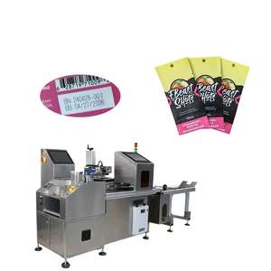 Machine de marquage laser UV à alimentation automatique haute vitesse et positionnement par vision pour la date de production sur les sacs - Product Image 4