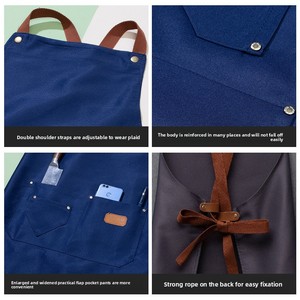 Giá rẻ thời trang quảng cáo không thấm nước tạp dề cho nhà bếp nhu yếu phẩm hàng ngày làm sạch biểu tượng tùy chỉnh in bông làm việc - Product Image 4