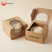 Portable Anniversaire Gâteau Boîte Snack Emballage À Emporter Boîte De Nourriture Boîte D'emballage En Papier Boîte À Biscuits pour Boulangerie