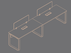 Bền Và An Toàn Quản Lý Cáp Thiết Kế 2 3 4 Người Duy Nhất Hàng Tuyến Tính Máy Trạm Đồ Nội Thất Văn Phòng Tủ Bàn - Product Image 5