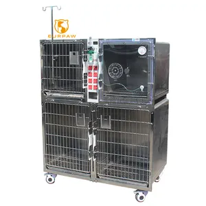 EURPET Medical Electric Pet Hospital Special Pet Inpatient Oxygen Chamber Power Supply Wholesale Dog Cage