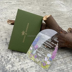 บัตรอวยพรอะคริลิคใสตัดลายดอกไม้แบบออกแบบได้ตามต้องการสำหรับงานแต่งงานวันแม่วันคริสต์มาสงานเลี้ยงสำหรับเด็ก - Product Image 4