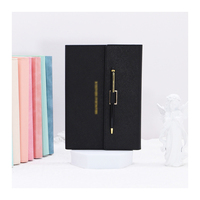 Carnet de notes de luxe en cuir PU avec fermeture magnétique, logo personnalisé en feuille d'or, bloc-notes d'affaires pour souvenir d'entreprise