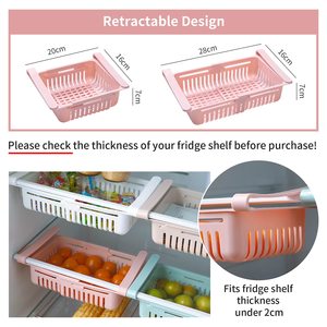 Kitchen Refrigerator Adjustable Storage Basket Drawer Storage <strong>Shelf</strong> Crisper Freezer <strong>Box</strong> - Product Image 4