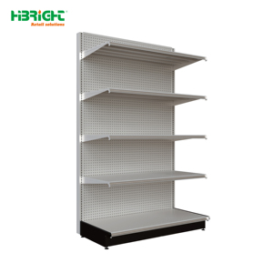 Estante de Exhibición de Madera con Marco Negro para Tiendas de Abarrotes, Góndola para Supermercados - Product Image 6