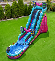 Toboggan aquatique gonflable commercial 2026 de 19 pieds, double piste, pour les fêtes et les entreprises