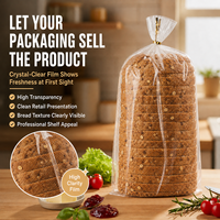 Sacs à pain en plastique transparent de qualité alimentaire avec logo personnalisé en gros, sacs à pain micro-perforés en CPP