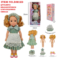 2026 Neue 15-Zoll Prinzessinnen-Modepuppe, Kommt mit Outfits, Schuhen, Kopfschmuck und Accessoires - Vinyl-Babypuppen-Spielzeug-Geschenkset