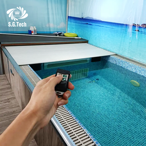 Cubierta de piscina automática de aleación de aluminio de alta calidad de diseño personalizado cubierta <span class=keywords><strong>enrollable</strong></span> para piscina sobre el suelo, Spa - Product Image 4