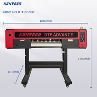 Imprimante DTF Kenteer Africa Warehouse 24 pouces avec 2 têtes I3200, machine d'impression DTF A1 rouleau à rouleau et secoueur de poudre