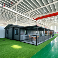 Maison conteneur extensible JJM, maison modulaire préfabriquée de luxe, maison pliable de 20 pieds ou 40 pieds, bureau, bâtiment moderne