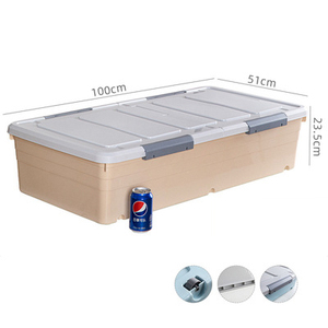 Caja de Almacenamiento Debajo de la Cama CL192 con Ruedas, Tipo Cajón, Organizador Plástico Plano para Debajo de la Cama - Product Image 4