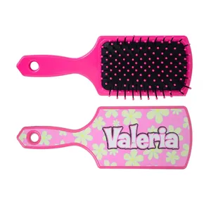Cepillo para el cabello Valeria para bebé con diseño floral color rosa - Product Image 1