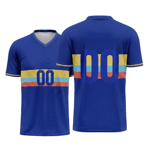 DROGEN EXPORT Fabrica Camisetas Deportivas Transpirables de Manga Corta con Cuello Redondo para Hombre, Color Azul Rey, Personalizadas y a la Moda - Product Image 1