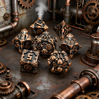 Set Dadu DND Cyberpunk Polihedral Mekanik dengan Keahlian Presisi