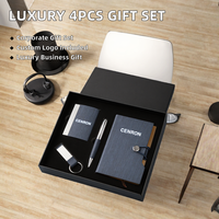 Carnet de notes A5 à couverture souple, stylo métallique, porte-cartes de visite, porte-clés, coffret cadeau d'entreprise de luxe pour le Nouvel An, la fête des pères, les employés