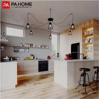 Fournisseurs de meubles de cuisine modulaires modernes sur mesure PA pour les unités de construction commerciales, armoires de cuisine RTA