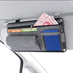 <span class=keywords><strong>Astuccio</strong></span> Porta Occhiali Classico Personalizzato con Cerniera, Borsa Portaoggetti Personali, Porta Patente, Porta Penne, Porta Carte Bancarie, Porta Soldi in Pelle PU, Porta Occhiali da Sole per Auto - Product Image 2