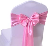 Chaise en satin Sash Party Décoration de mariage Violet