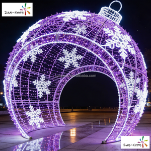 Bola de Navidad LED grande iluminada para exteriores, bola de luz LED para decoración navideña en exteriores - Product Image 5