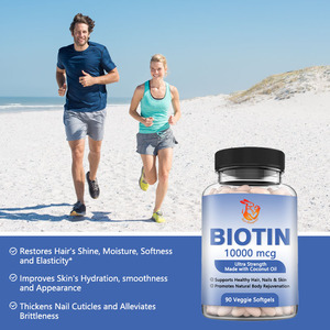 Cápsulas Blandas de Biotina al por Mayor de Fábrica, Suplementos Dietéticos de Biotina, Restaura el Brillo, la Humedad, la Suavidad y la Elasticidad del Cabello - Product Image 4