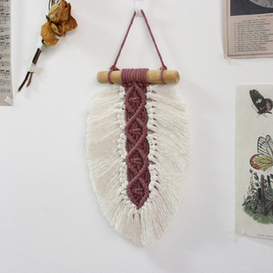 Hand DIY Knitting Leaf <strong>Macrame</strong> <strong>Kit</strong> with Mascot Style <strong>Beginner</strong>-Friendly Tassel Wall Hanging Home Decor - Product Image 6