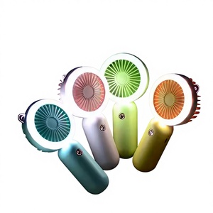 New Hand Mini Fan Night Light USB Electric Handheld Desktop Rechargeable <b>Small</b> Cooling Fan Portable with Lithium Battery - Product Image 1