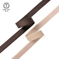 Bande élastique en nylon à bord ondulé personnalisée de 15 mm 20 mm, antidérapante, bande élastique en peluche pour soutien-gorge, pour sous-vêtements