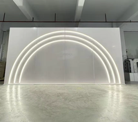 Nouvelle conception de support de toile de fond en PVC avec LED pour les mariages, les événements, les scènes, les banquets, toile de fond personnalisée