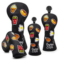Housses de tête de club personnalisées pour Driver, bois 3, hybride, en cuir PU, avec logo brodé OEM, pour clubs de golf