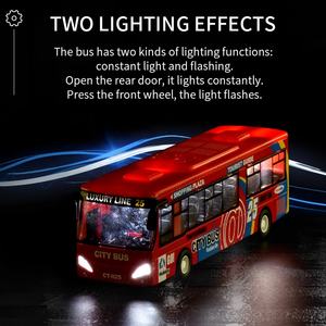 Modèle réduit de <span class=keywords><strong>bus</strong></span> urbain en alliage avec son simulé, échelle 1/32, <span class=keywords><strong>bus</strong></span> touristique, modèle miniature en métal, jouets de <span class=keywords><strong>bus</strong></span> à tirer en arrière pour enfants - Product Image 5