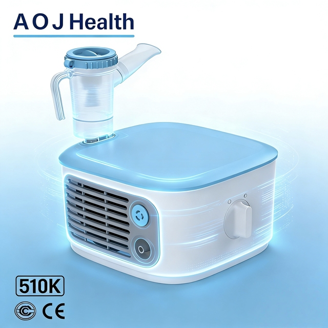 Portable Adult Kids Compressor Nebulizer Machine Electric Aerosol Therapy Inhaler Asthma Home Use Automatic Cleaning Function
