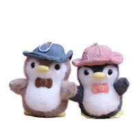 Petit pingouin en peluche rembourré de coton PP, nouveau style, pendentif, jouet mignon, poupée, cadeau pour enfants, vente en gros, porte-clés en polyester, 12 cm, unisexe