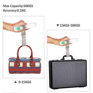 เครื่องชั่งน้ำหนักแบบพกพา 50 กก. เครื่องชั่งดิจิตอลแบบแขวน เครื่องชั่งกระเป๋าเดินทางขนาดเล็ก เครื่องชั่งน้ำหนักอิเล็กทรอนิกส์ - Product Image 6