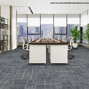 Loop Pile <b>Puzzle</b> Pattern Square PET Material Non-Slip Modern Office & Kitchen Carpet Tiles - Product Image 1