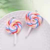Breloques Oursons Mignons en Pâte Polymère et Résine, Pendentifs Bonbons Colorés Coupe Princesse pour la Fabrication de Bijoux Classiques pour Enfants