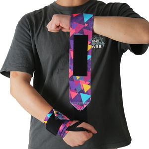 Venta al por mayor logotipo personalizado Fitness transpirable entrenamiento Crossfit gimnasio correas ajustables levantamiento de pesas protección de muñeca para levantamiento de pesas - Product Image 1