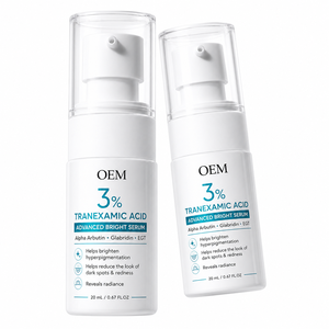 Suero Iluminador con 3% <span class=keywords><strong>de</strong></span> Ácido Tranexámico 20ml, Alfa Arbutina, Glabridina, EGT, Bomba Airless, Manchas Oscuras, Tono Desigual, Cuidado Diario <span class=keywords><strong>de</strong></span> la Piel con Luminosidad - Product Image 1