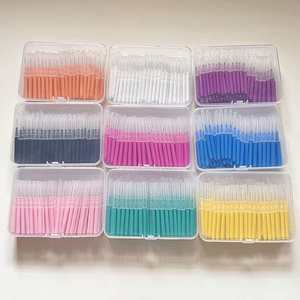 Microcepillos Desechables de Mango Largo para Cuidado Dental de Precisión y Aplicación de Extensiones de Pestañas ISO - Product Image 3