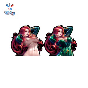 Pegatinas Mágicas de Anime que Cambian con la Temperatura - Diseño PET con Recubrimiento UV Impermeable y Efecto de Transformación en la Ropa - Product Image 3