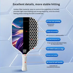 Juego de Raquetas de Pickleball Profesionales de Fibra de Carbono y Fibra de Vidrio de 16 mm de Grosor para Competición - Product Image 2