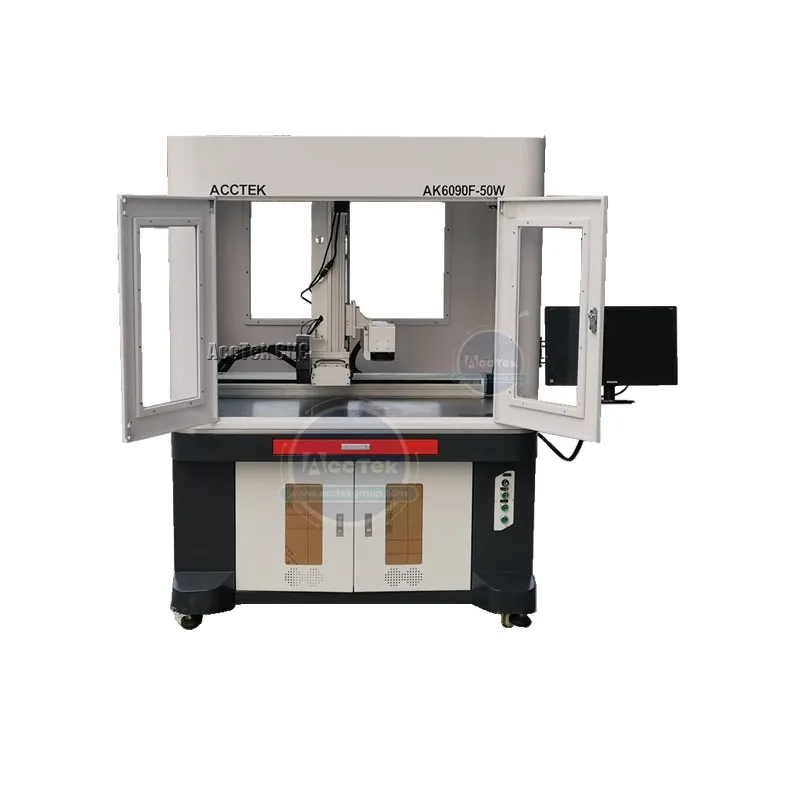 Acctek Lage kosten laser-markering voor koop hoge kwaliteit cnc fiber laser markering machine prijs AK6090F in Nederland