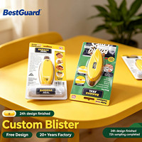 Confezione blister personalizzata in PET per sigillatrice di banane, blister a conchiglia con cartoncino posteriore stampato, logo e dimensioni personalizzabili OEM