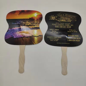 Bán buôn khuyến mại Tùy chỉnh giấy cầm tay Fan với thanh gỗ xử lý - Product Image 1