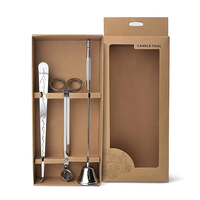 Boîte d'emballage d'ensemble d'accessoires pour mèches de bougies avec logo personnalisé